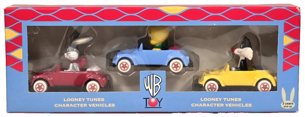 VTG 1993 "The Original Looney Tunes Toy Co." 3-Pack Die-Cast Character Vehicles